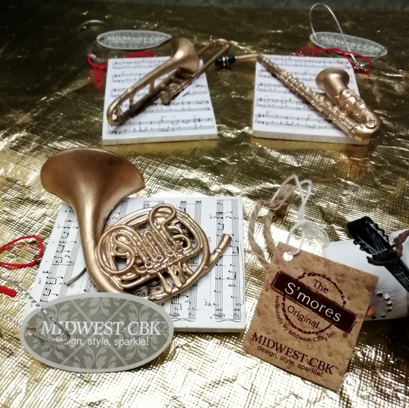 Holiday Musical Set of 6 Tree Ornaments - Picture 8 of 8